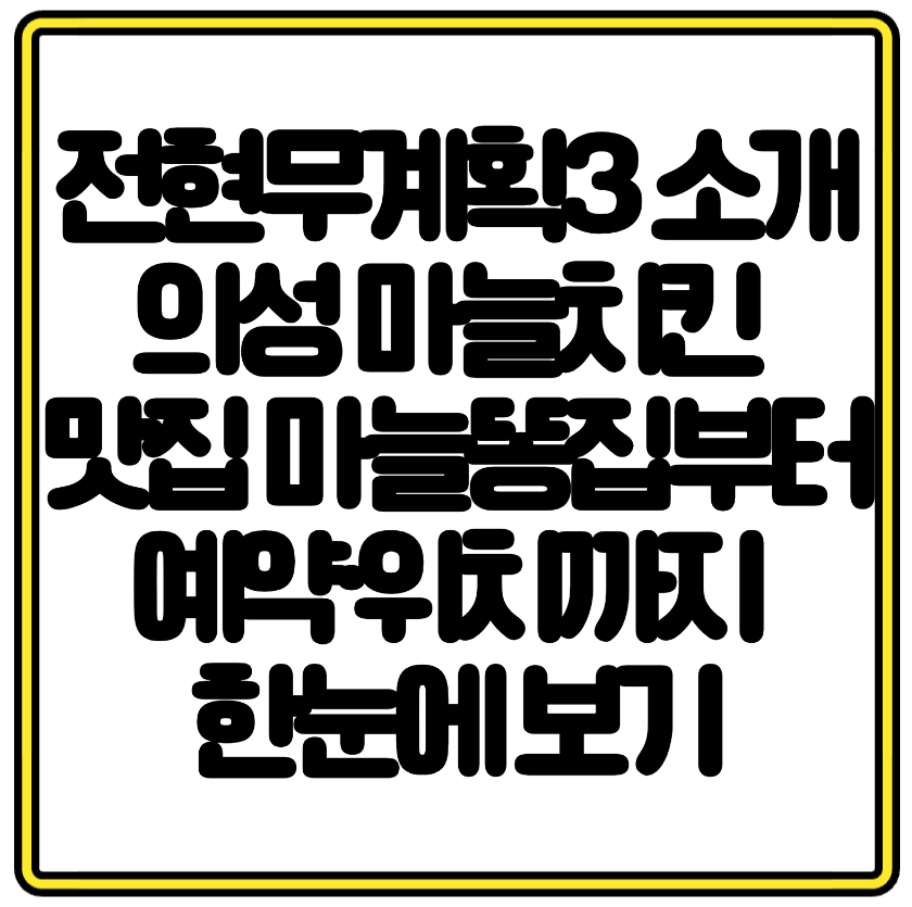 전현무계획3 소개 의성 마늘치킨 맛집 마늘똥집부터 예약·위치까지 한눈에 보기