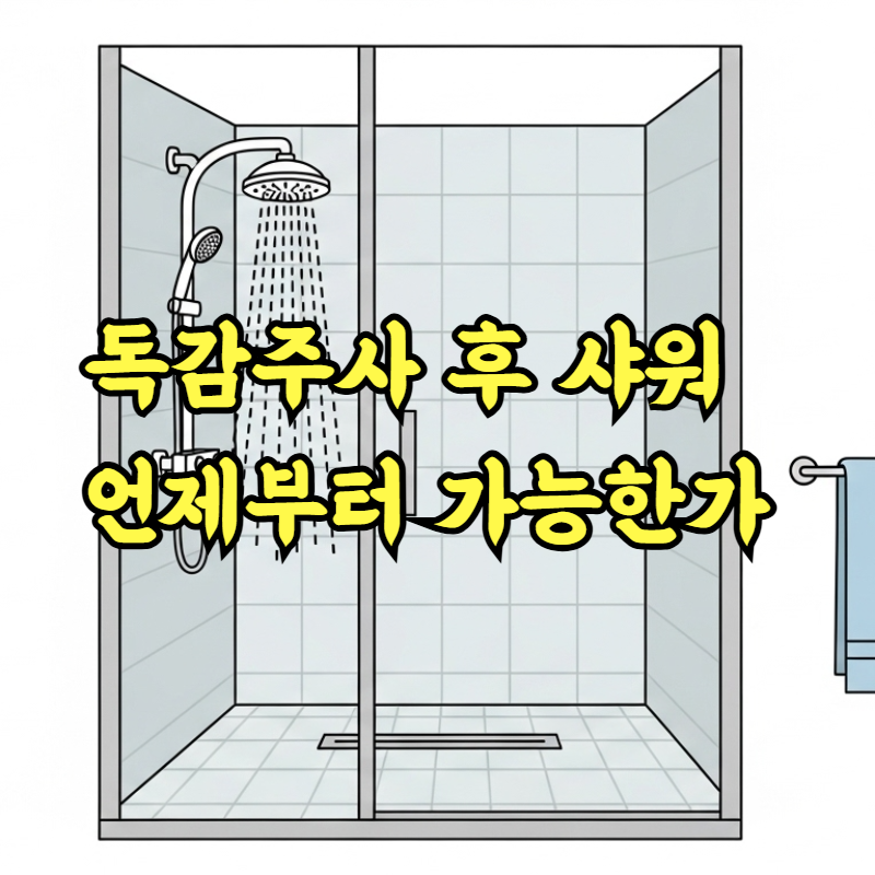 독감주사 후 샤워 언제부터 가능한가