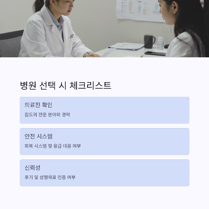 병원 선택 시 체크리스트