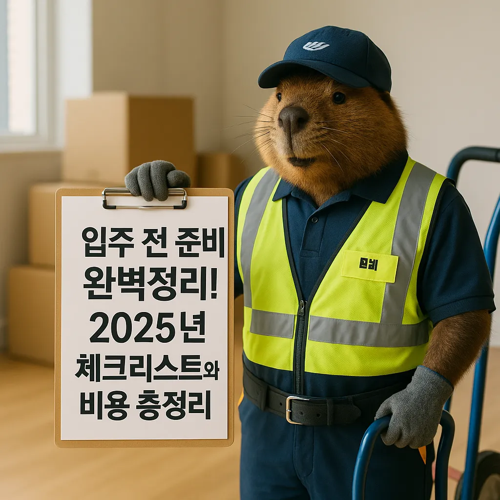 입주 전 준비 완벽정리! 2025년 체크리스트와 비용 총정리