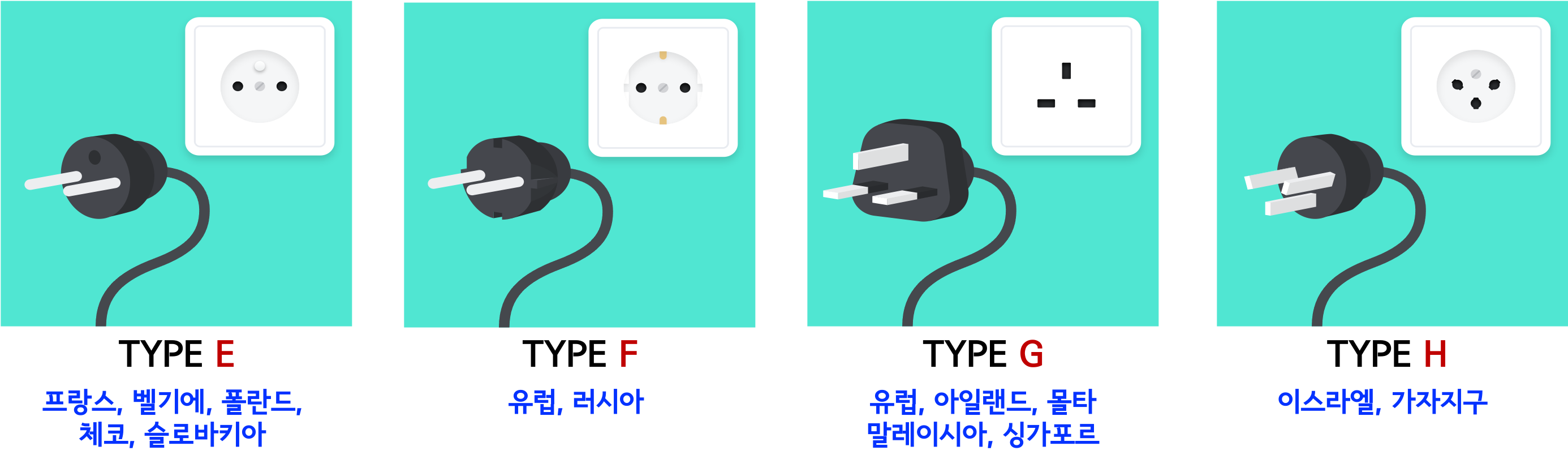 전기콘센트 유형