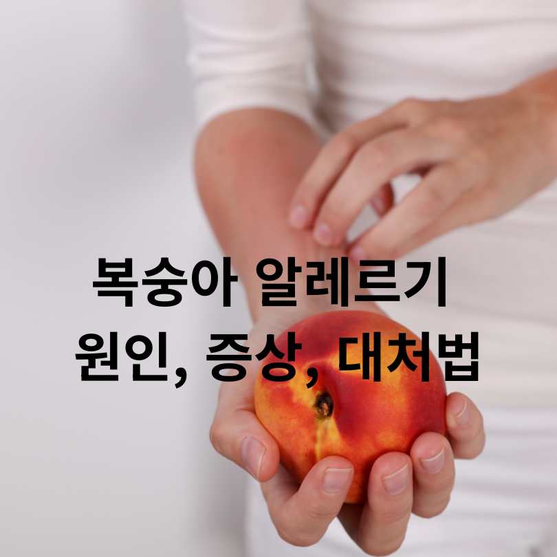 복숭아 알레르기 원인, 증상, 대처법