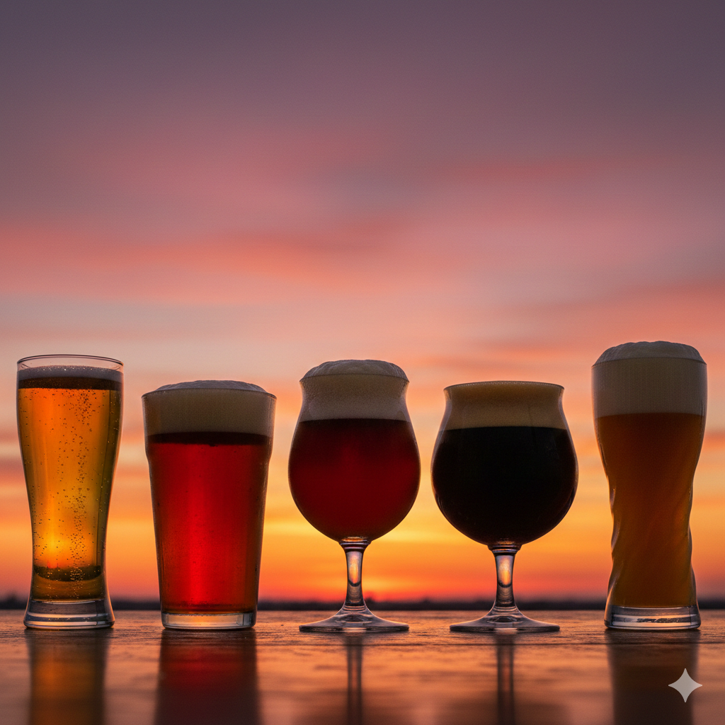 대표 맥주잔 5가지 스타일