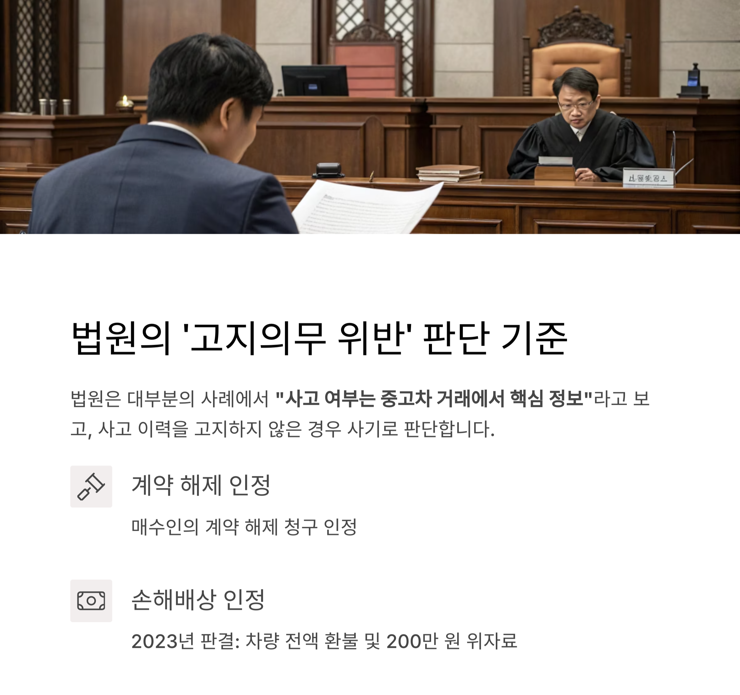 법원은 ‘고지의무 위반’에 대해