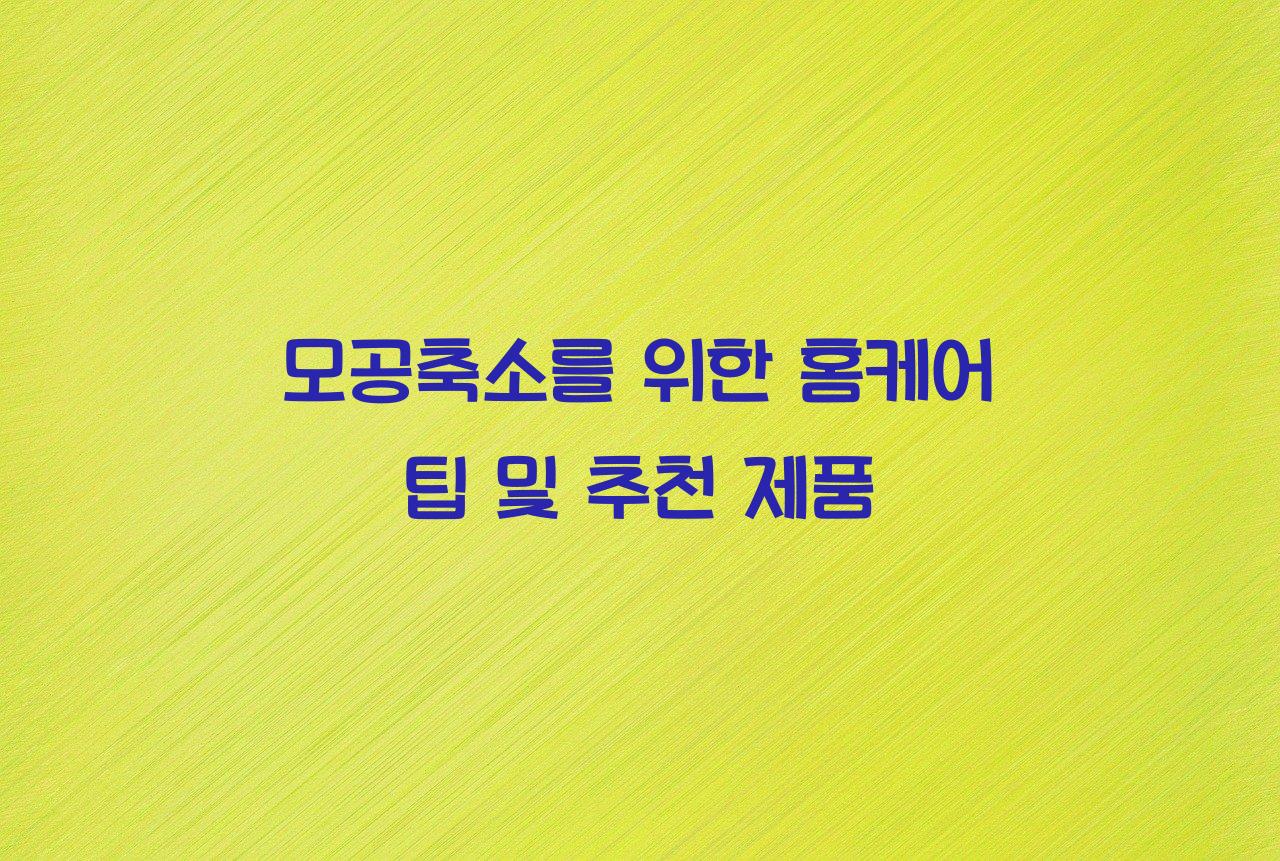 모공축소