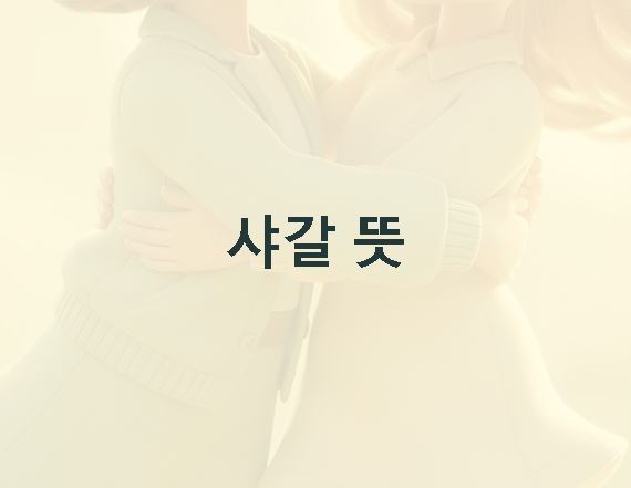 샤갈 뜻