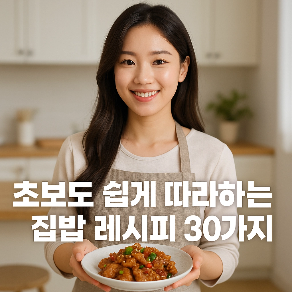 초보도 쉽게 따라하는 집밥 레시피 30가지