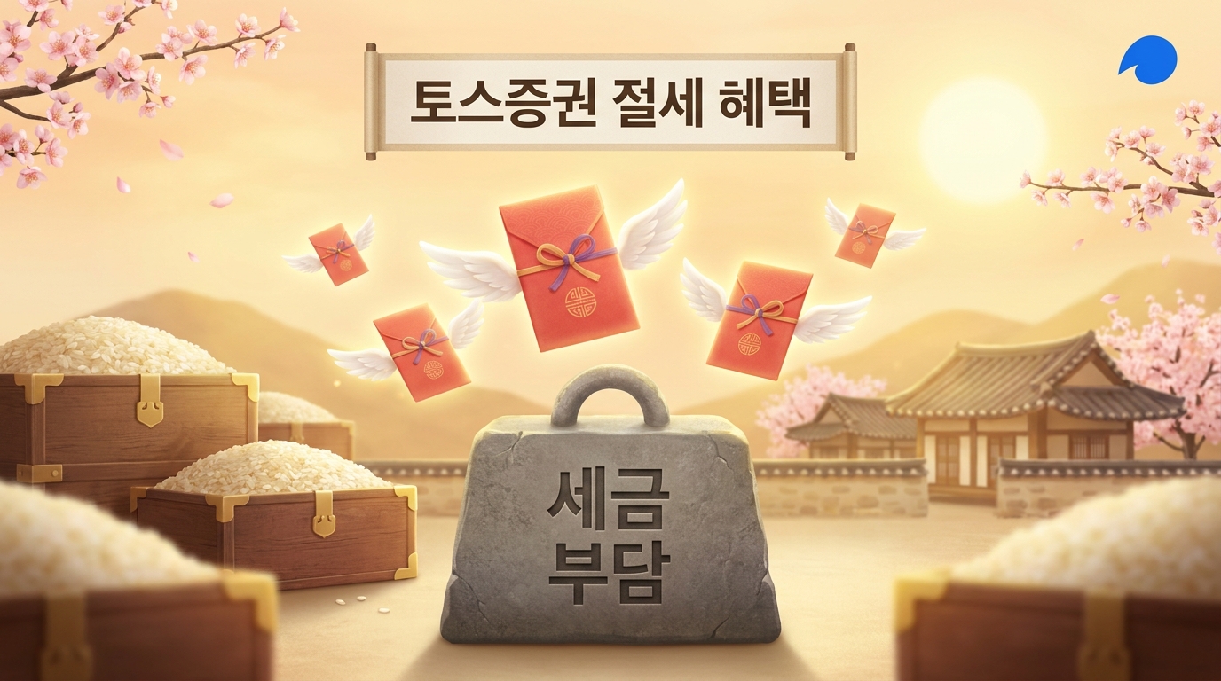 토스증권 ISA 계좌와 수수료 혜택을 통해 세금을 절약하는 전략을 보여주는 이미지