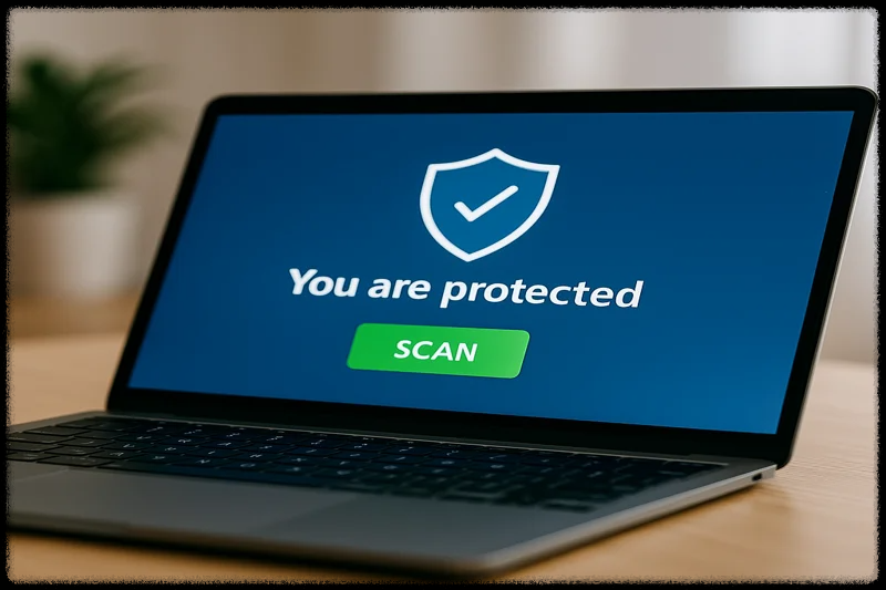 무료 백신 설치 후 보호 상태 화면