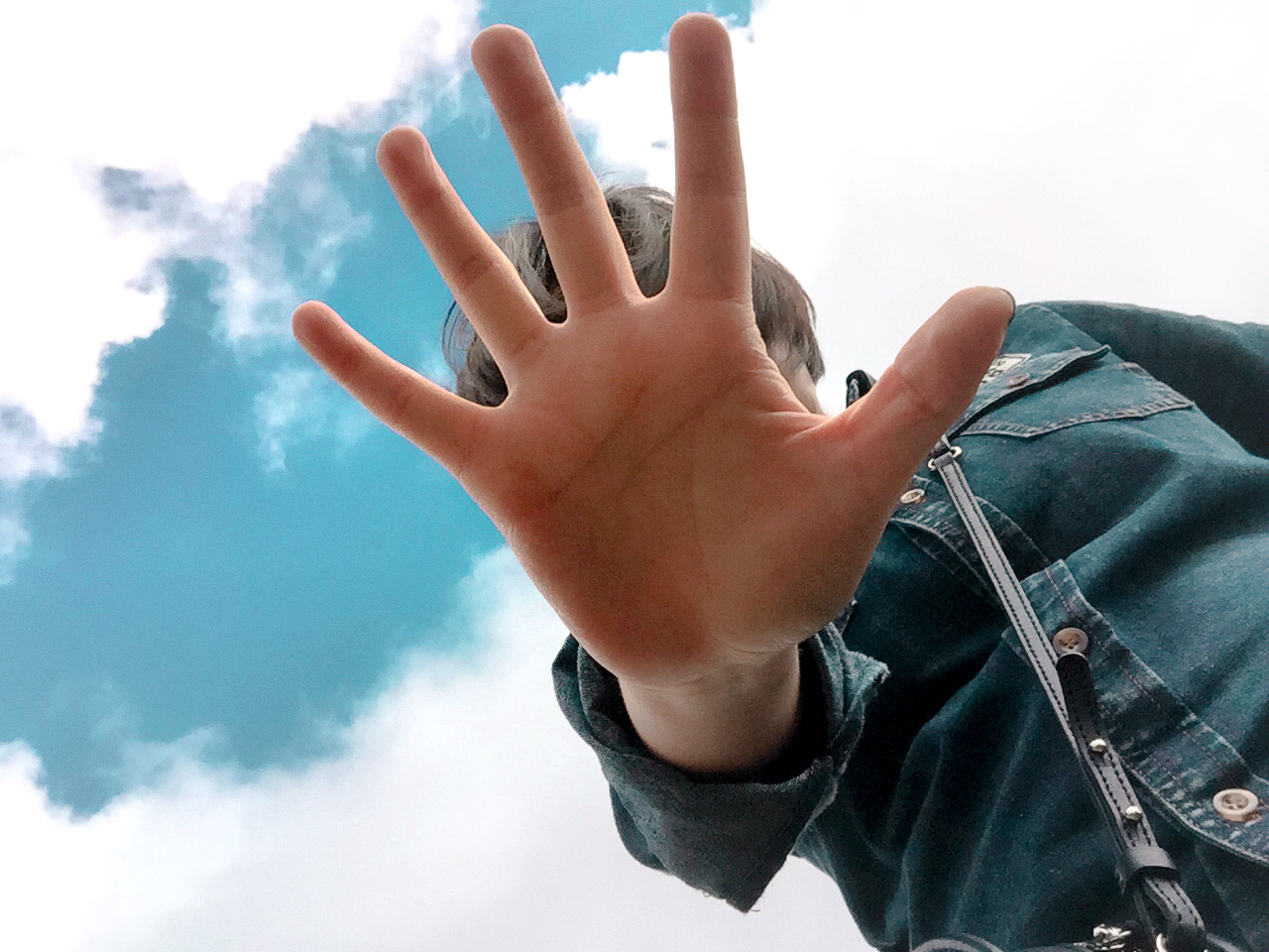 대관령 양 떼 목장 하늘 구름