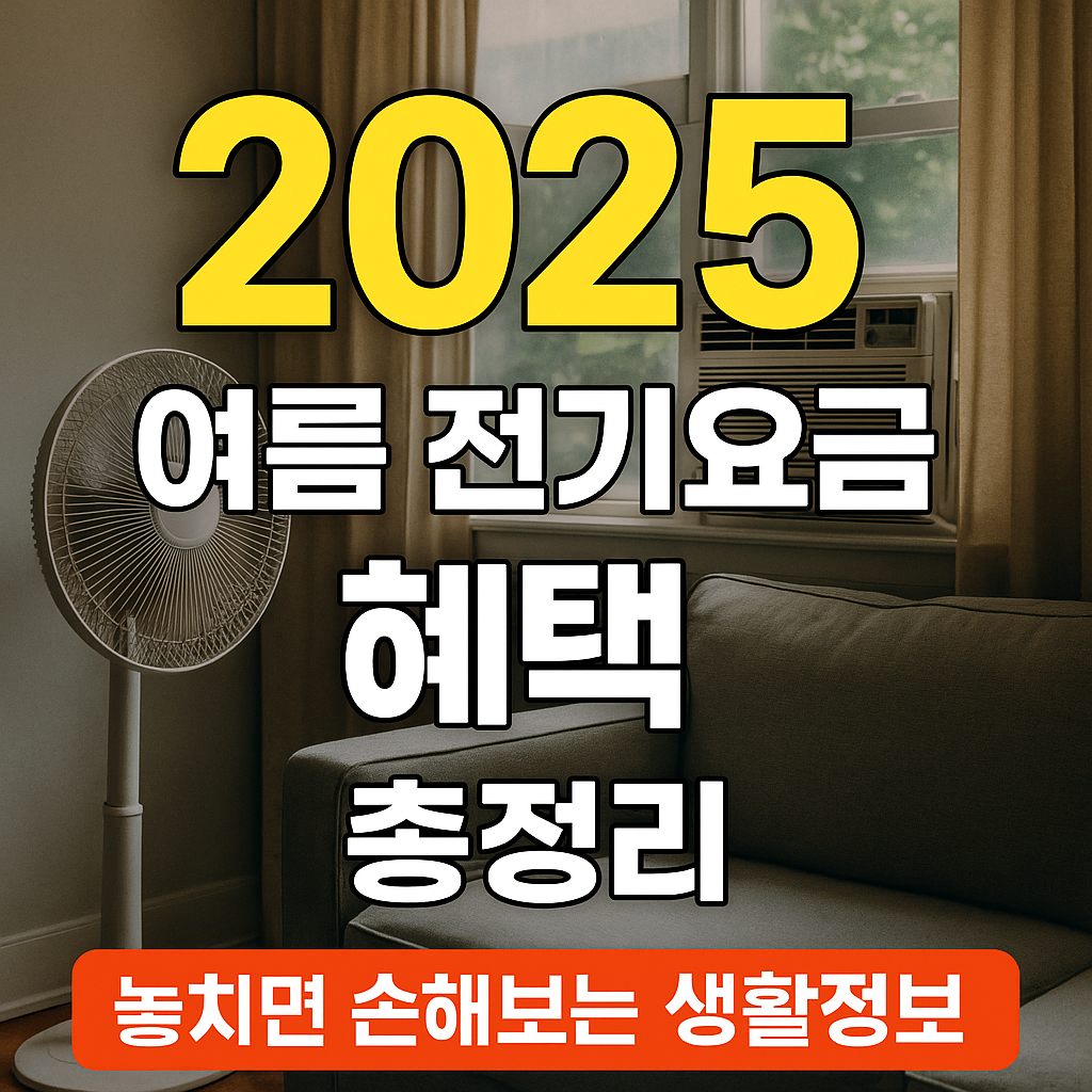 여름철 전기요금 할인 제도 총정리