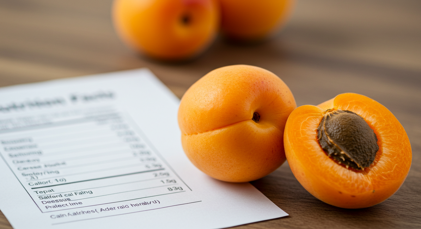 성분표와 살구2개