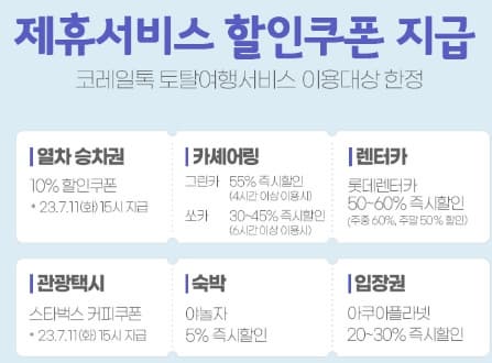 코레일 할인쿠폰