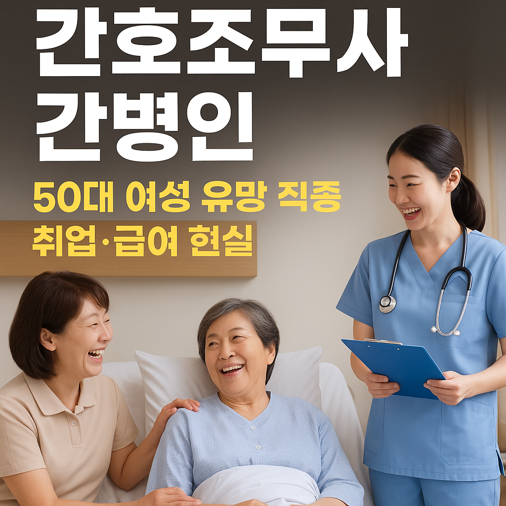 간호조무사 간병인 차이와 역할, 50대 여성 유망 직종 취업&middot;급여 현실