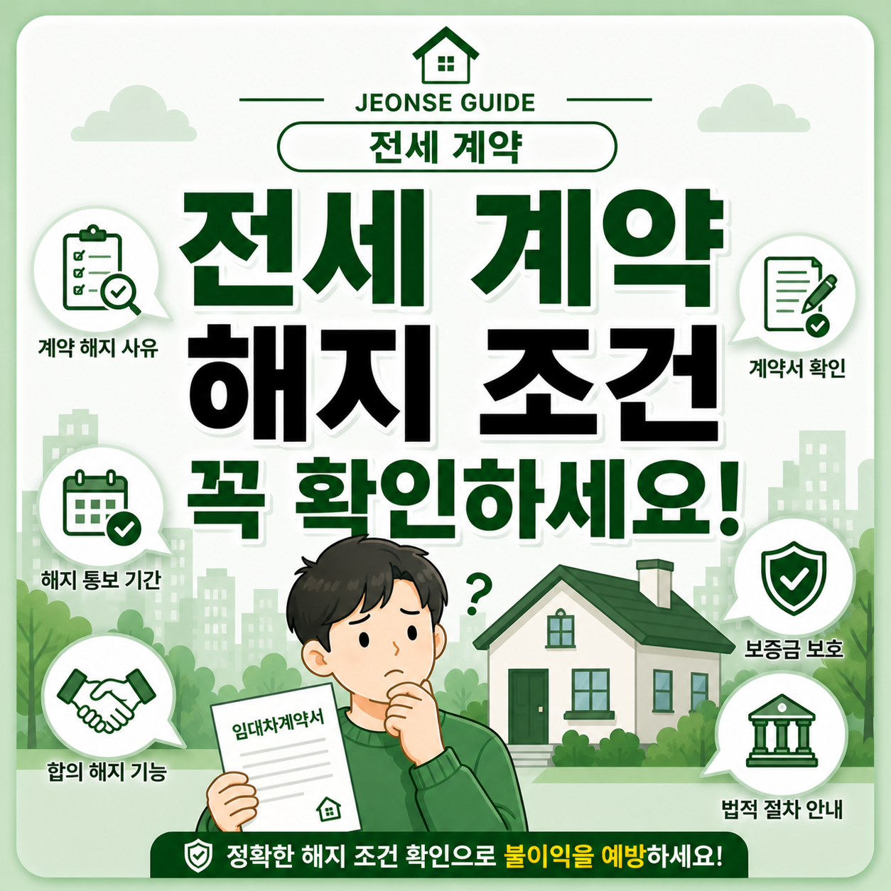전세 계약 해지 조건 만기 중도 묵시적 갱신 상황별 기준 안내