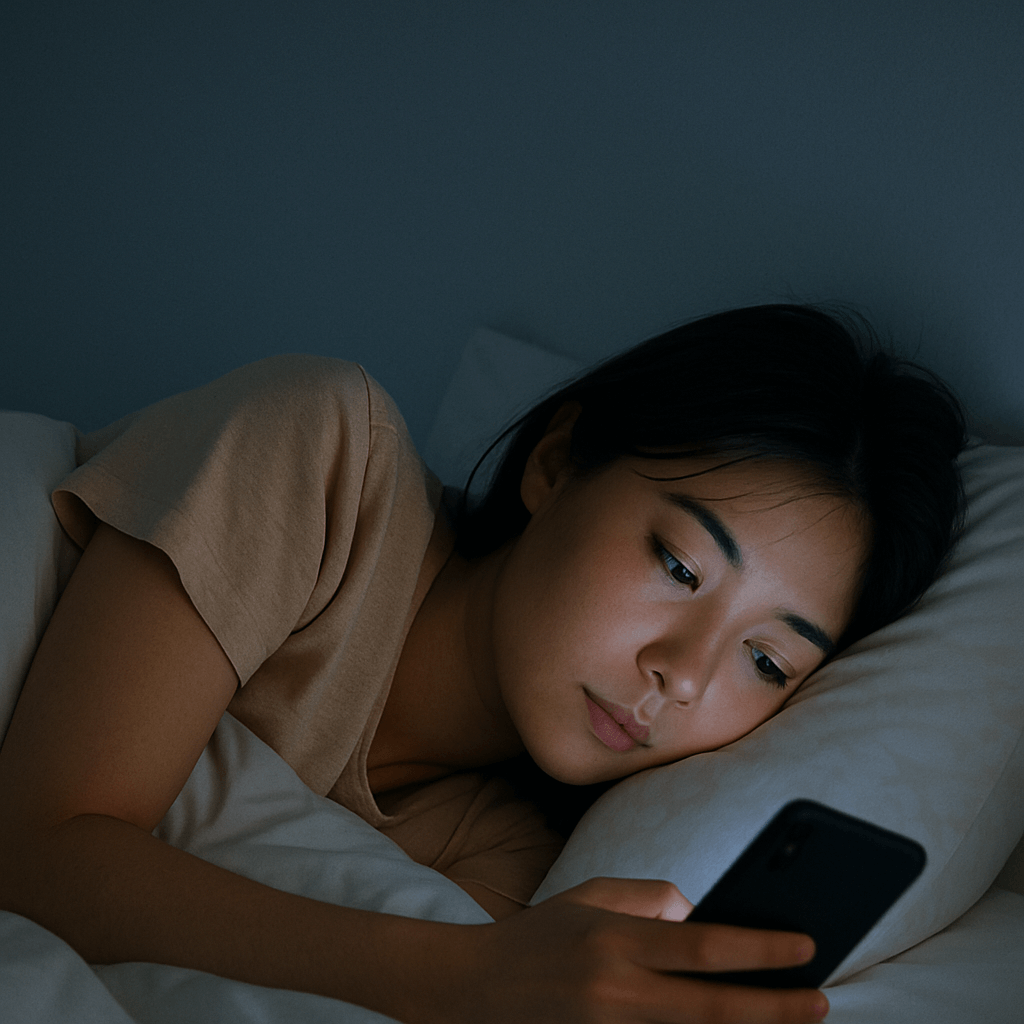 카페인 반감기와 수면 습관을 상징하는 이미지