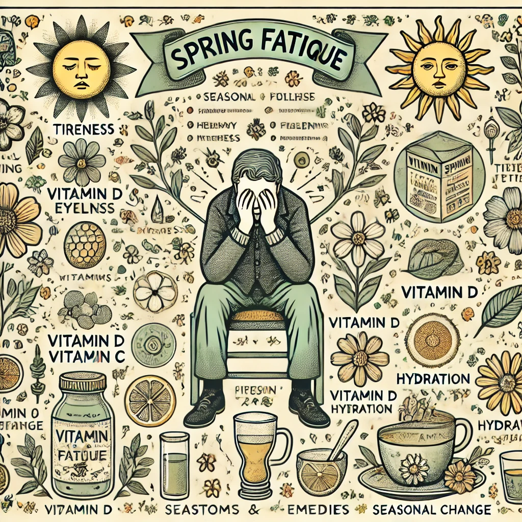 춘곤증(Spring Fatigue)를 나타내기 위한 이미지