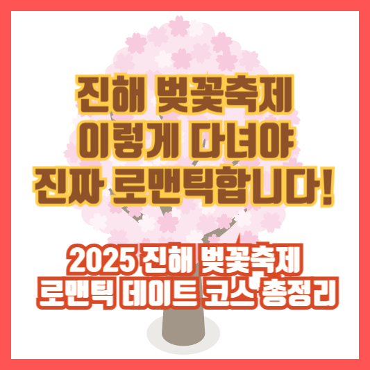 진해 벚꽃축제, 이렇게 다녀야 진짜 로맨틱합니다! [2025 진해 벚꽃축제 로맨틱 데이트 코스 총정리]