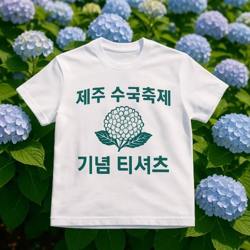 제주 수국축제 기념 티셔츠 (디자인, 구매처, 기획 의도) 관련사진