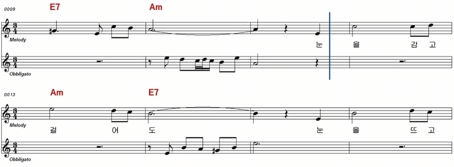 현미 보고 싶은 얼굴 악보