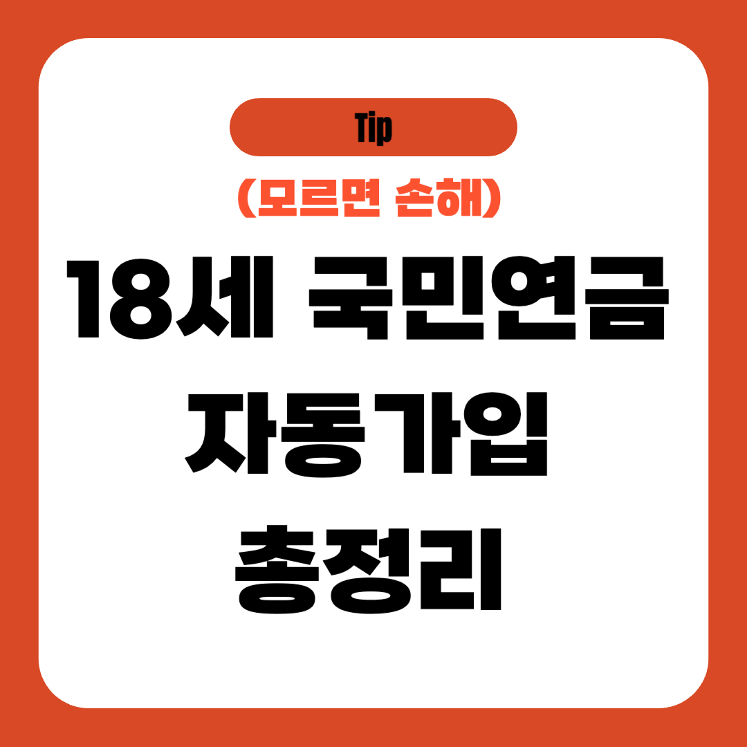 18세 국민연금 자동가입 총정리