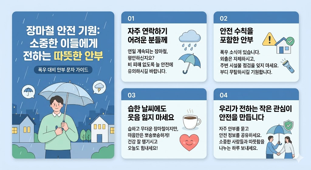 비오는날 인사말