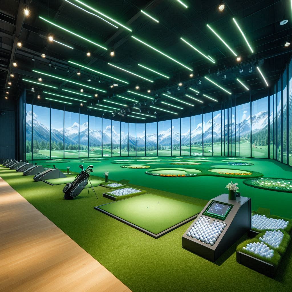 실내골프연습장 배경