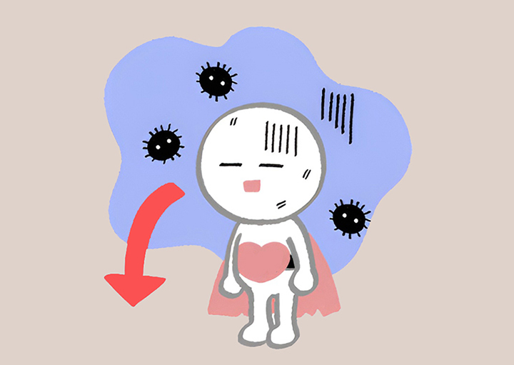 면역력이-약한-남성의-모습