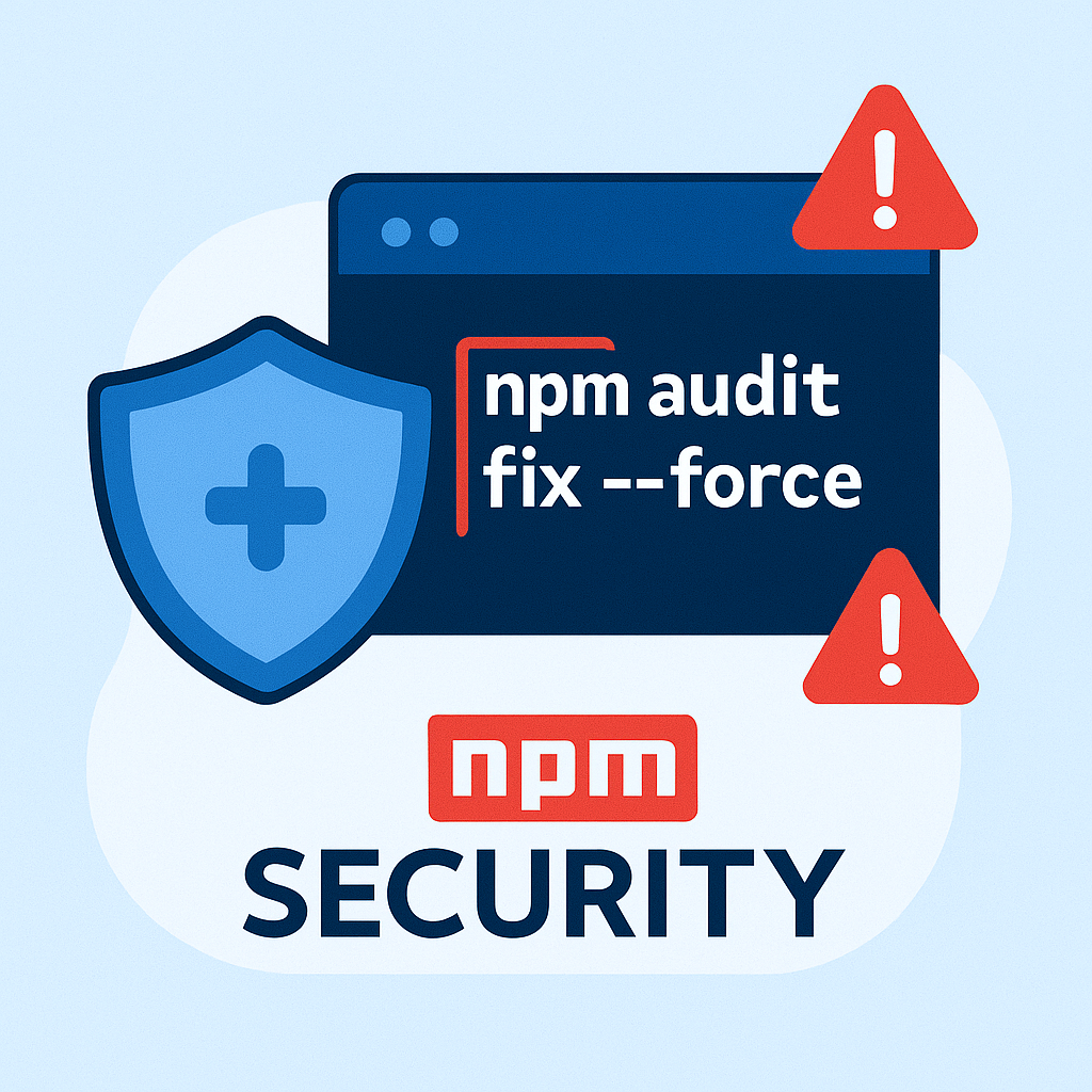 npm audit fix force 명령어 사용 가이드 블로그 포스트 썸네일