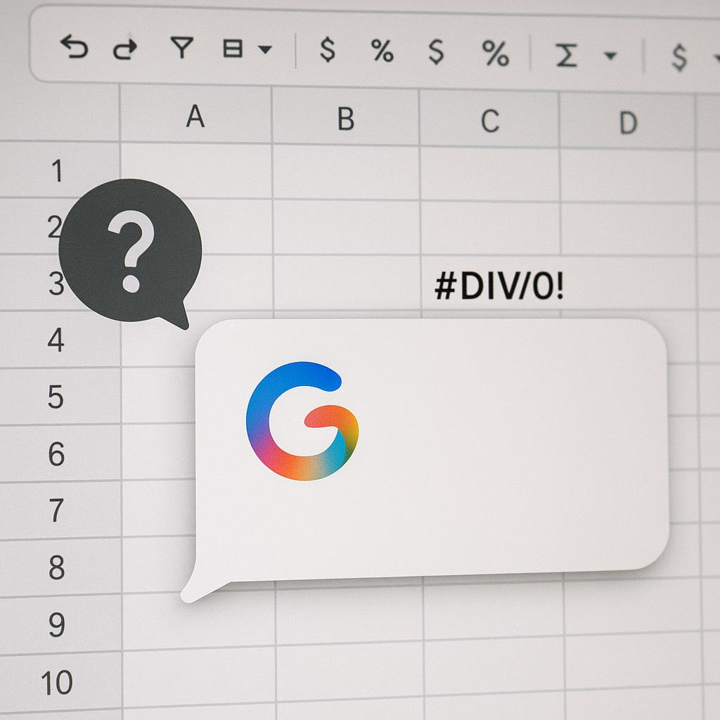 스프레드시트 공식 오류까지 설명해주는 Gemini AI