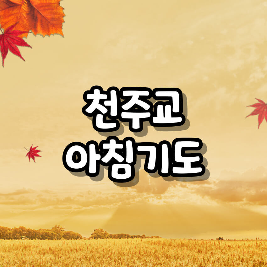 천주교 아침기도문