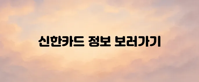 신한카드 홈페이지 바로가기