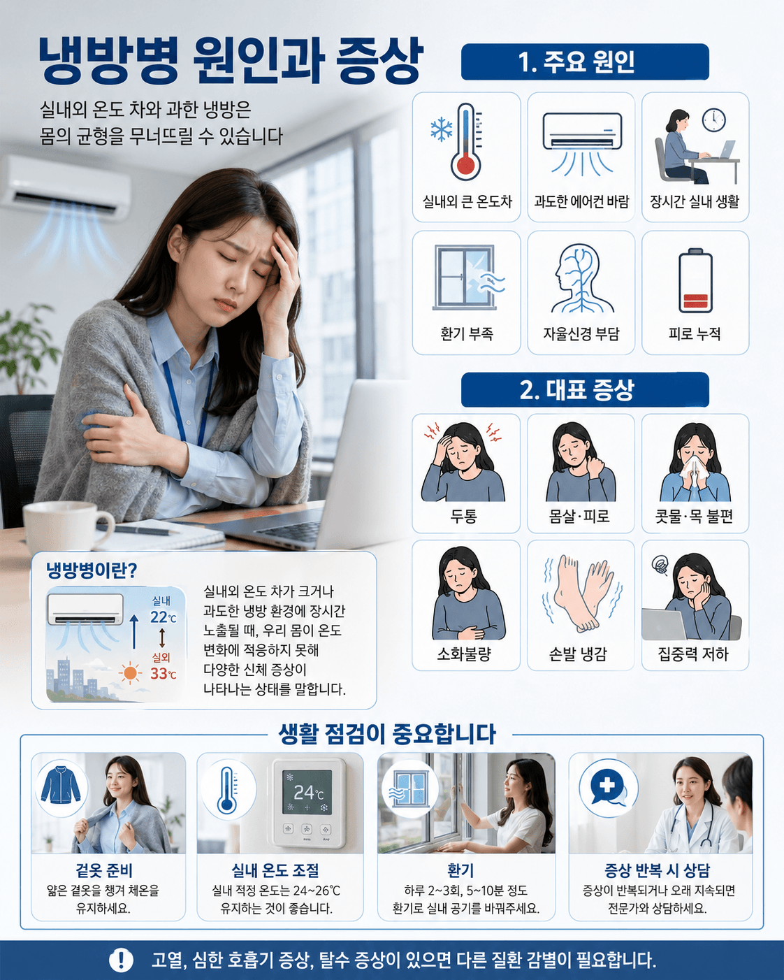 냉방병 원인과 증상