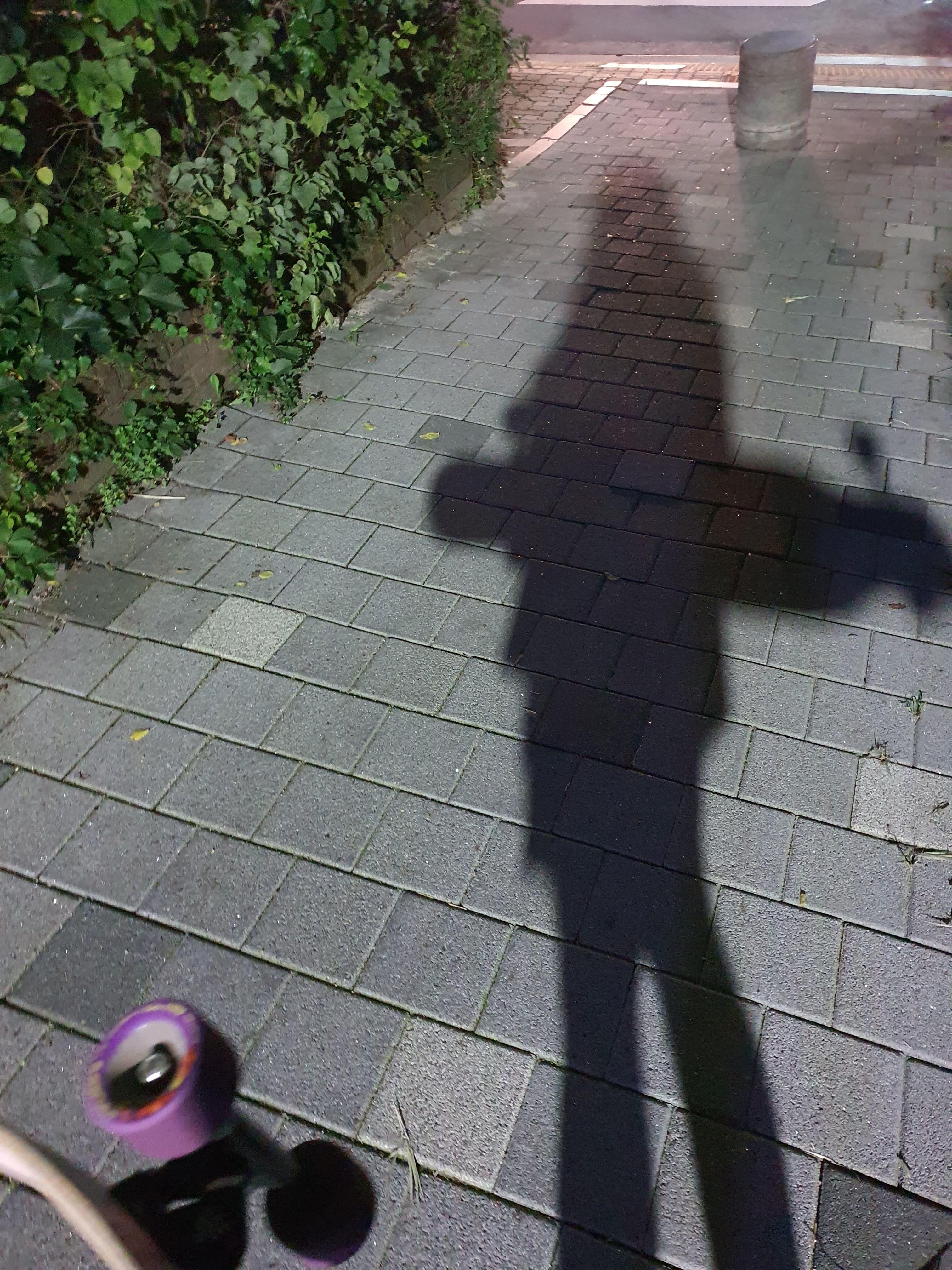 롱보드를 혼자타고 집에가는 모습