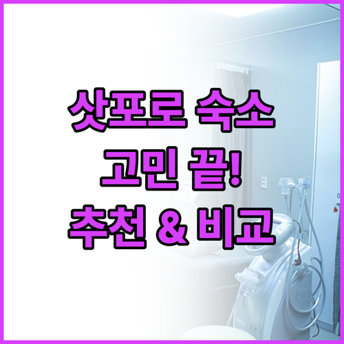 삿포로 여행 숙소 고민 끝! 인기 호..