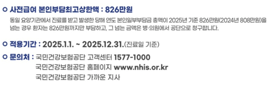 사전급여 본인부담최고상한액