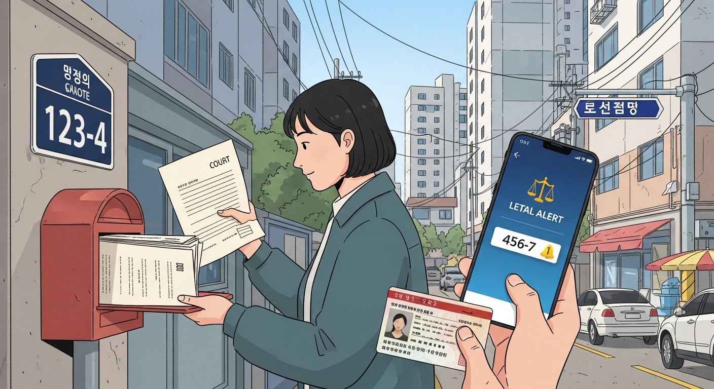 법원송달, 주소보정신청, 전자소송