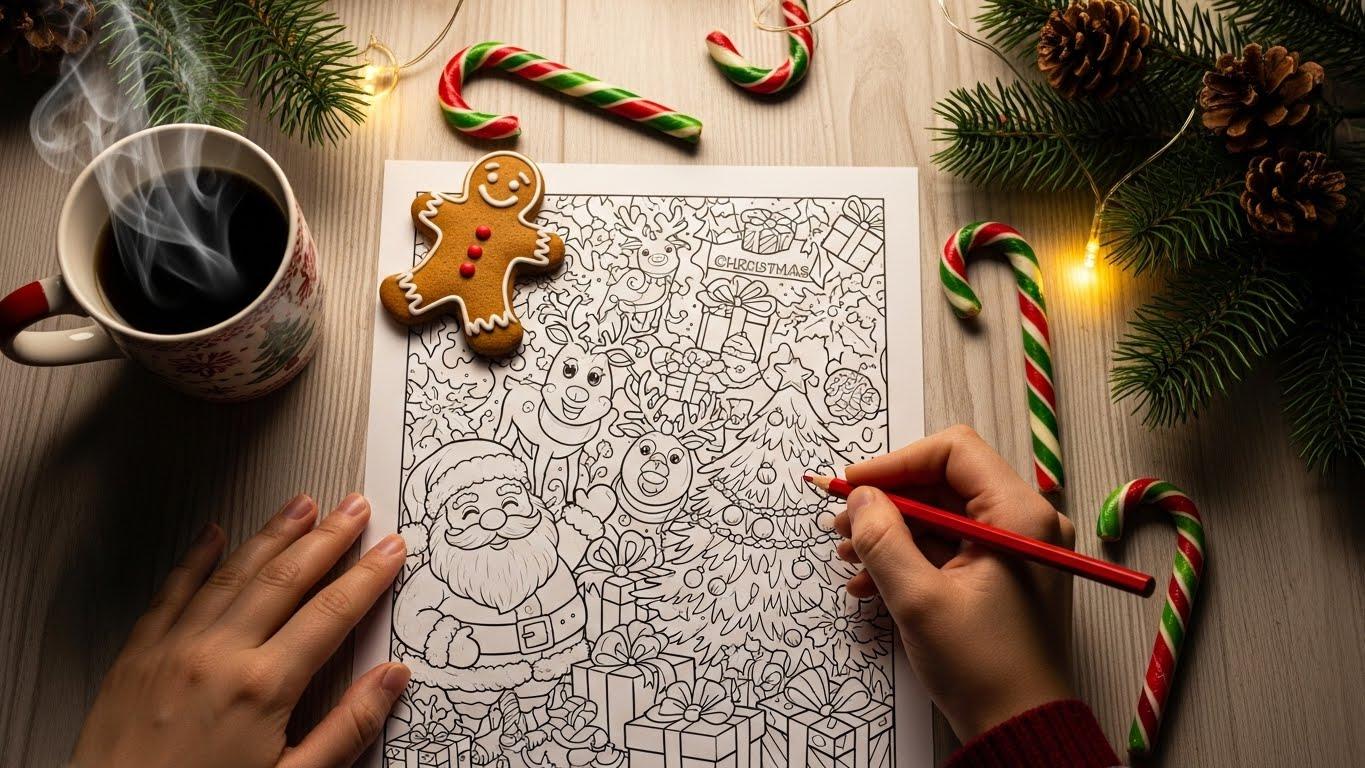 크리스마스 색칠도안