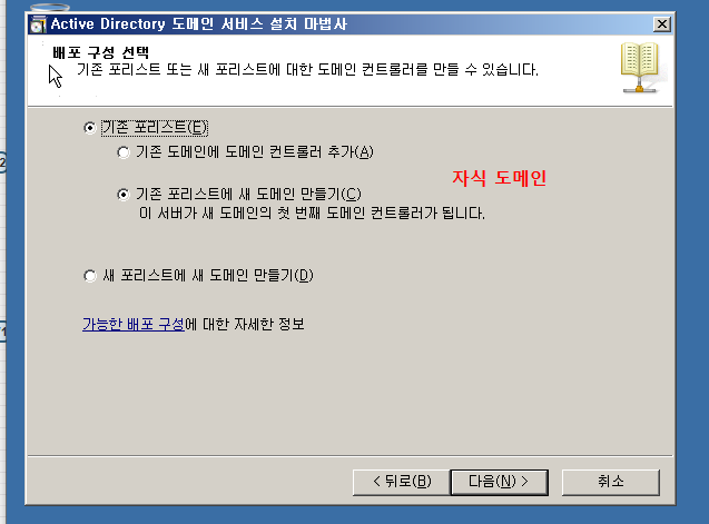 도메인 서비스 설치