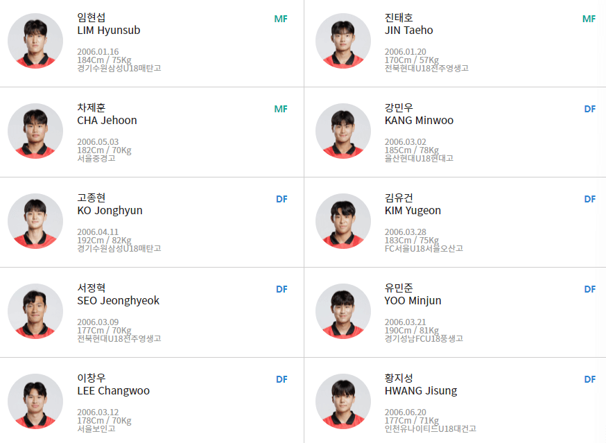 U17한국태국축구경기