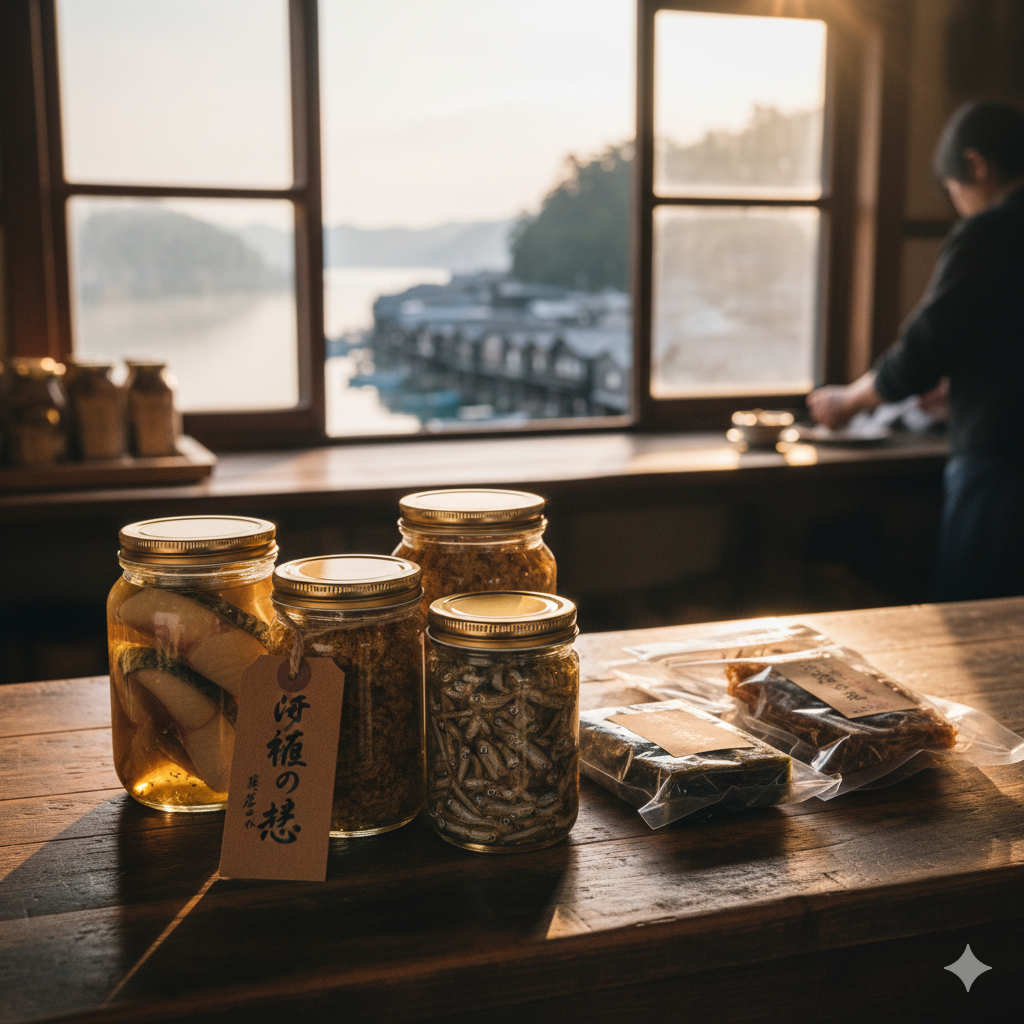 해산물 가공기술이 발전으로 특산물로 발전시킨 병조림 제품