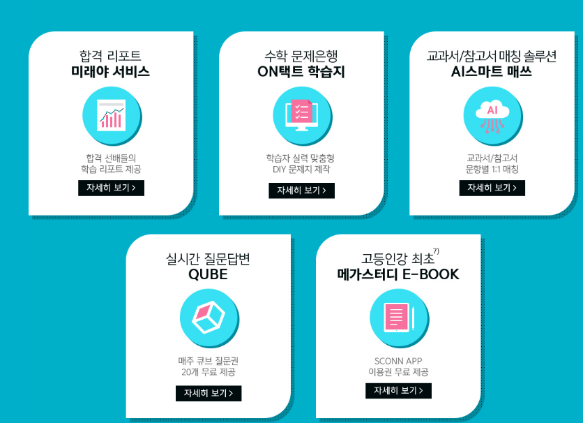 메가스터디 패스 이용 시 제공되는 혜택