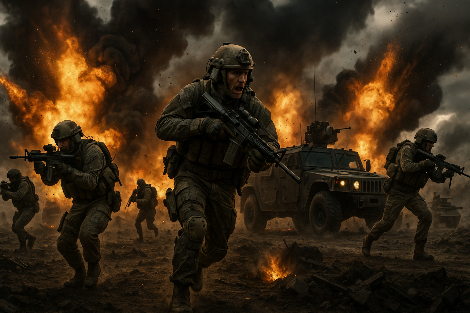 Battlefield 6 official release date trailer gameplay screenshot showing modern warfare combat scene