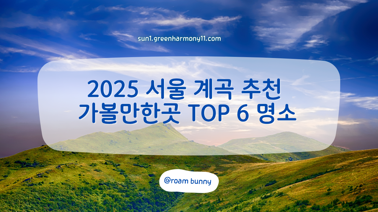 서울 계곡 추천