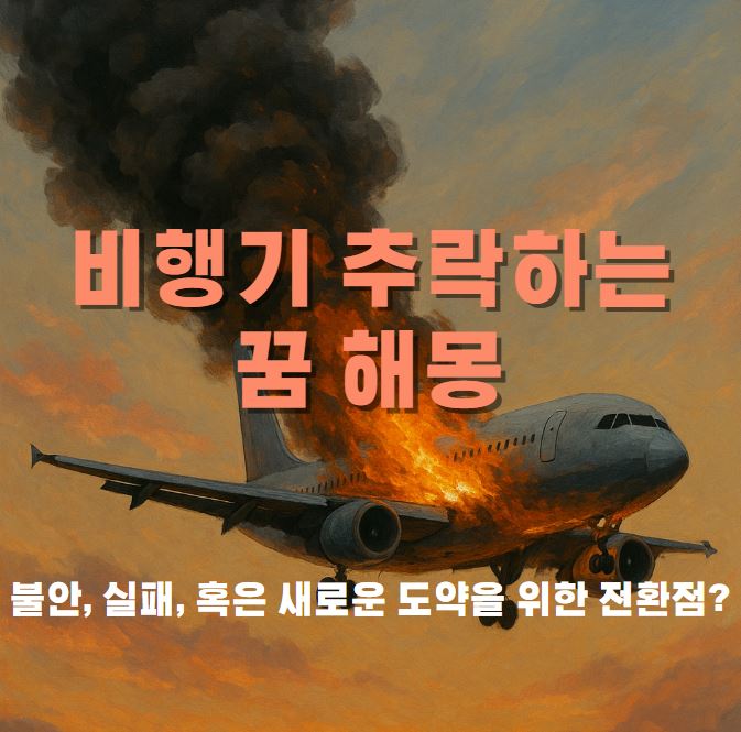 비행기에 불이붙어서 추락하고 있는 장면