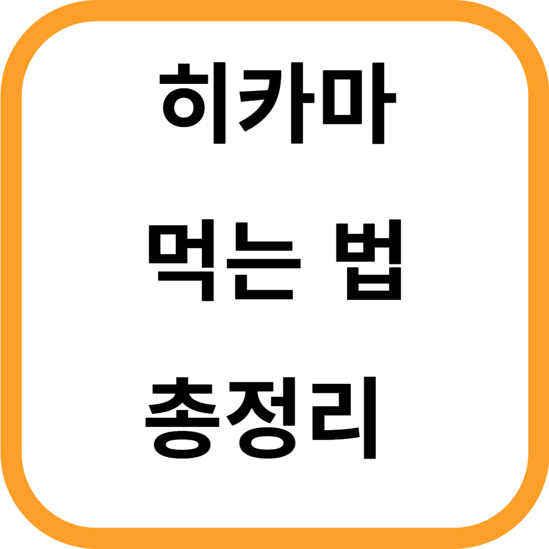 히카마 먹는법