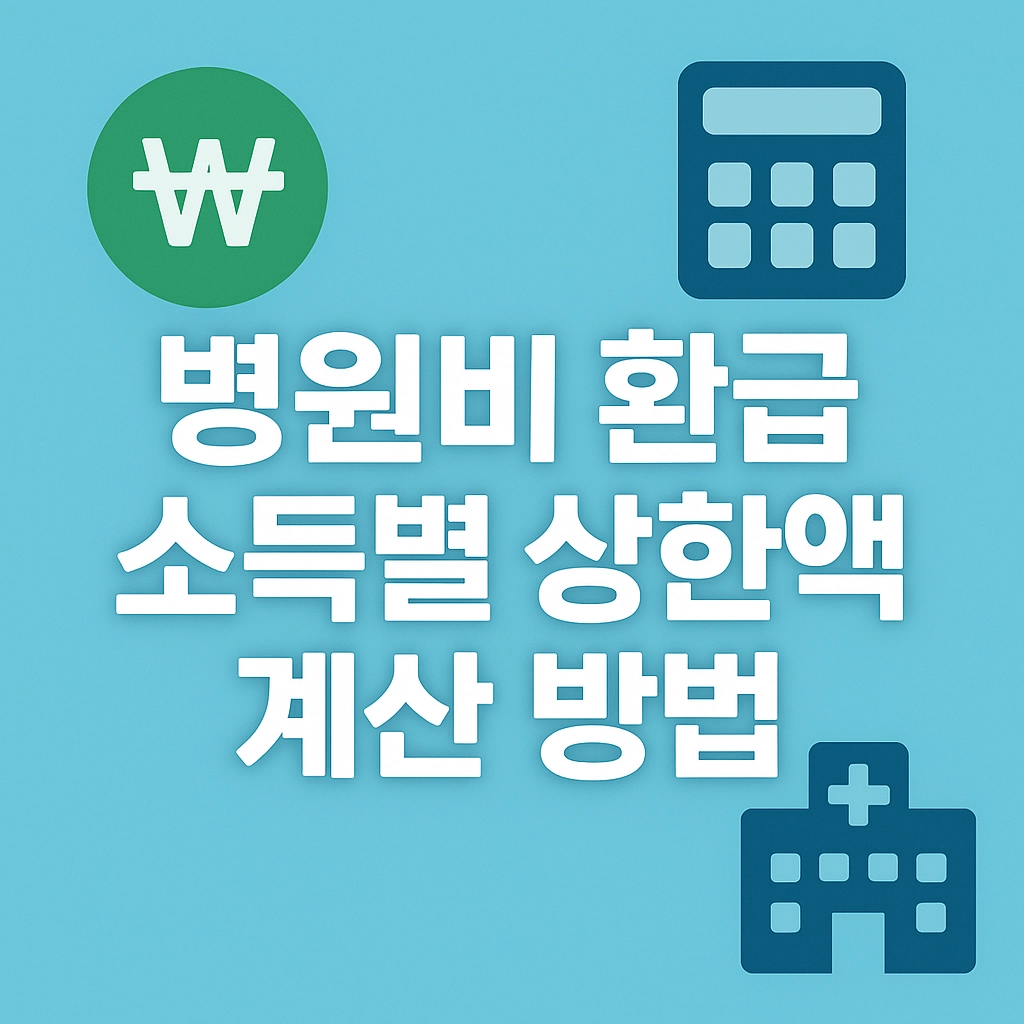 병원비 환급 소득별 상한액 계산 방법 의료비 환급금