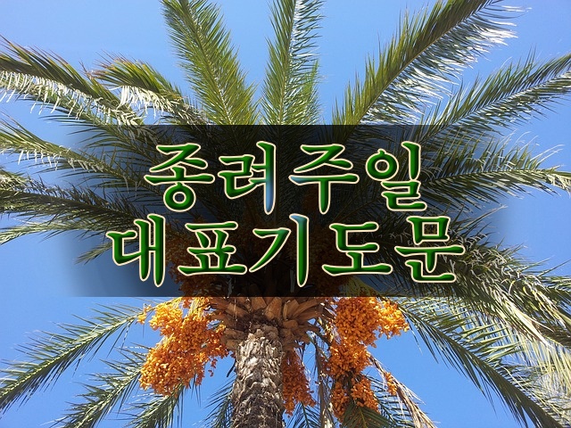 종려주일 대표 기도문