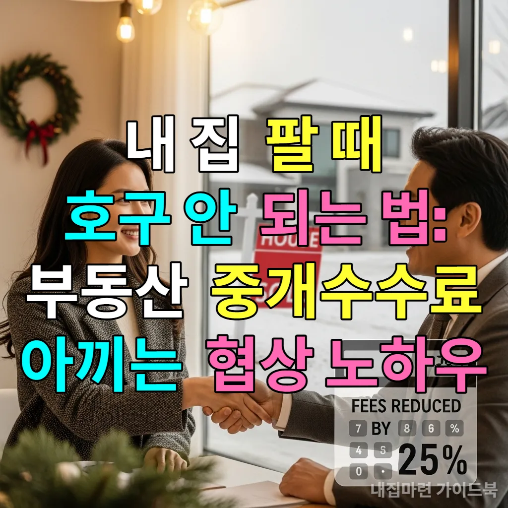 2026년 부동산 중개수수료 협상으로 절약에 성공한 한국 여성과 공인중개사