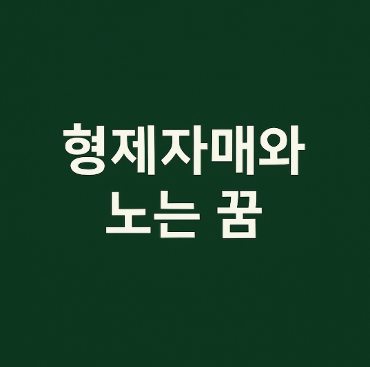 형제 자매와 노는 꿈